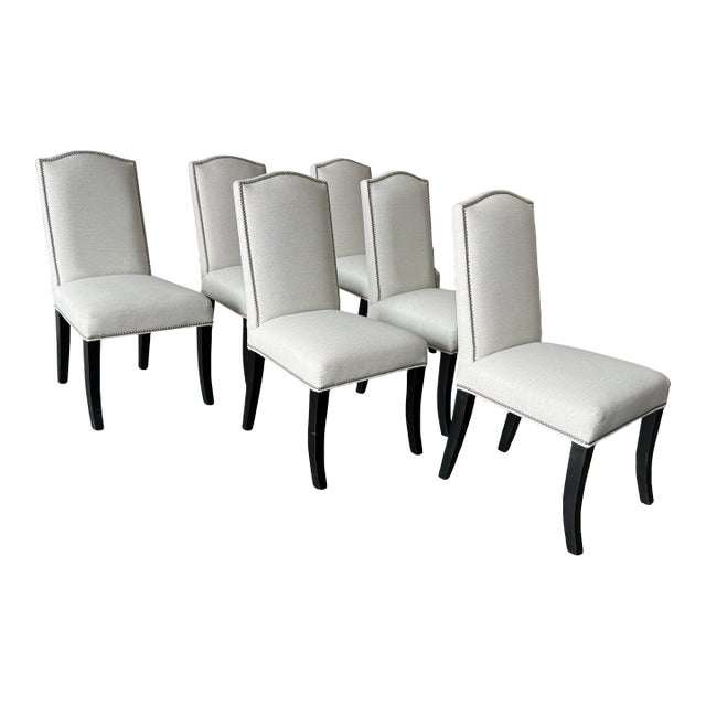 Sole Designs Allison Camelback Dining Side Chairs, Set of Six For Sale