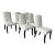 Sole Designs Allison Camelback Dining Side Chairs, Set of Six For Sale