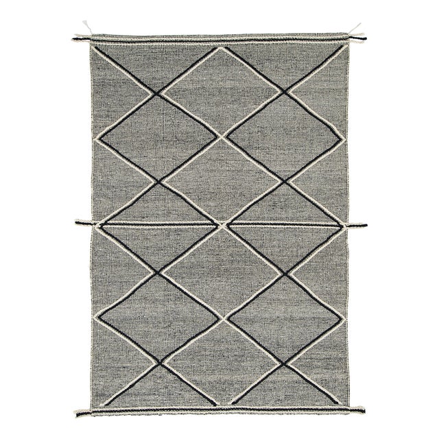 Flatweave Wool Rug by Azele Studio For Sale