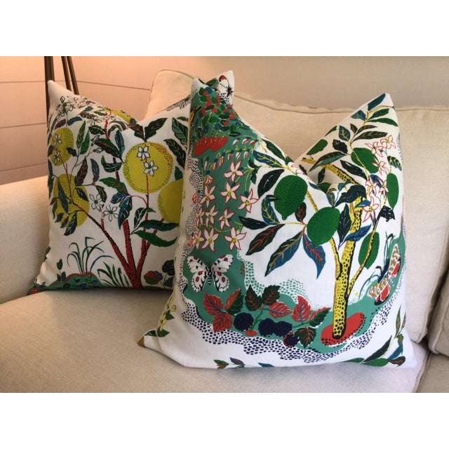 Schumacher Josef Frank Citrus Garden Down-Filled Pillows- a Pair For Sale In Atlanta - Image 6 of 7