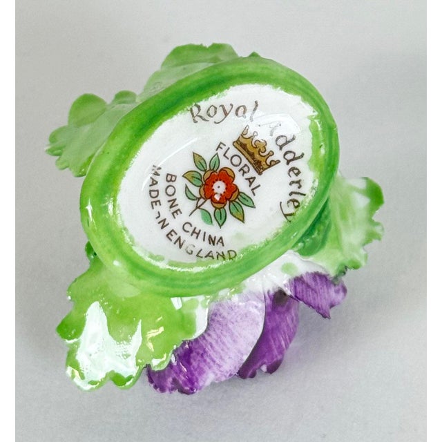 Ceramic Vintage Rose Motif English Bone China Place Card Holders, Set of 6 For Sale - Image 7 of 9