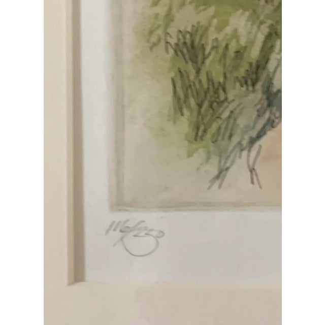 "Maple Hill" Contemporary Landscape Etching by Kathleen Cantin, Framed For Sale In Philadelphia - Image 6 of 8