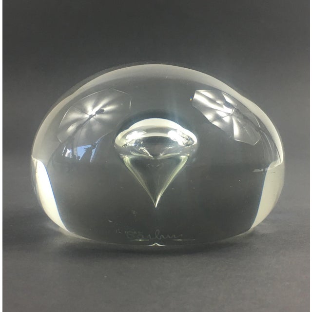 Transparent Murano Glass Paperweight by Alfredo Barbini, Italy, 1970s For Sale - Image 4 of 6