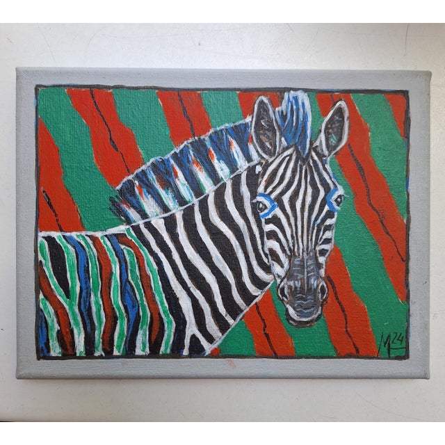 Mikolaj Malesza, Zebra, 2024, Acrylic on Canvas For Sale - Image 3 of 4