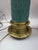 Hollywood Regency Mid 20th Century Hollywood Regency Turquoise Ceramic & Brass Column Lamps - A Pair For Sale - Image 3 of 12