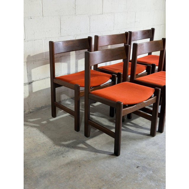 Set of 6 Vintage Hans Wegner Getama Danish Teak Dining Chairs 1960s For Sale In Los Angeles - Image 6 of 10