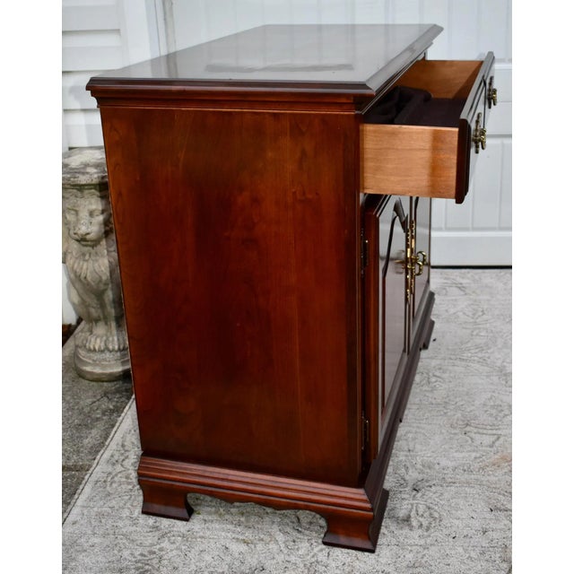 Vintage Kincaid Solid Cherry Traditional Style Two Door Server Cabinet For Sale - Image 11 of 13