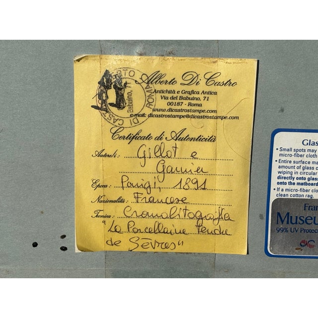 Original 19th C. French Print - Sevres Porcelains - Exceptional Color and Detail For Sale - Image 6 of 9