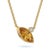 Contemporary Natural Citrine Marquise Pendant Necklace With Diamond Accent – 18k Gold Plated Sterling Silver For Sale - Image 3 of 3
