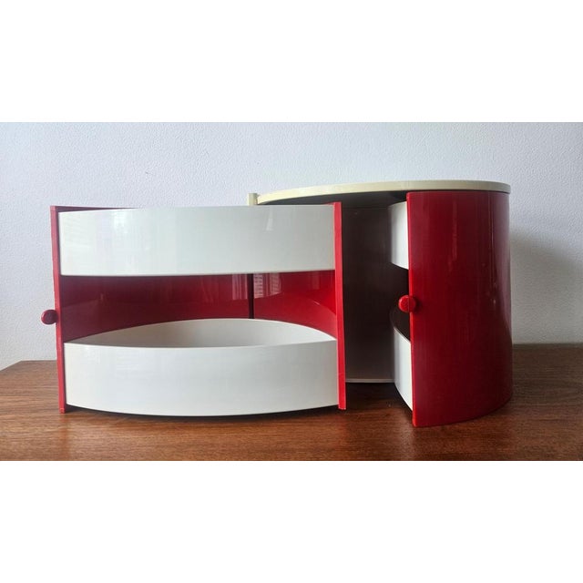 Mid-Century Space Age Table Toiletries Box with Mirror by Plastimat, Italy, 1970s For Sale - Image 8 of 18