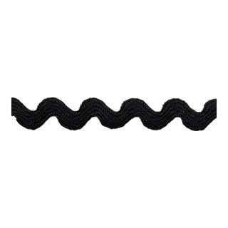 Sample - Schumacher Ric Rac Tape Small Tape in Black For Sale