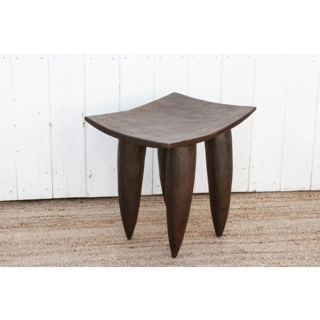 Wood Tall Rectangular African Senufo End Table For Sale - Image 7 of 10