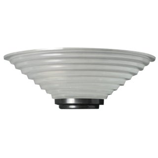 Vintage Frosted Glass Wall Lamp from Lumess, 1980s For Sale