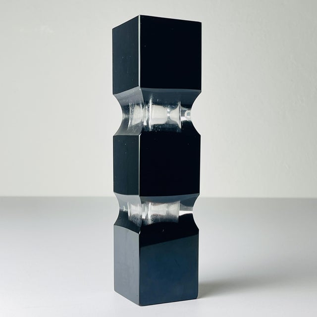 Black Sommerso Murano Glass Vase by Pagnin & Bon, Italy, 1960s For Sale - Image 9 of 11