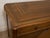 Burnt Umber Vintage Art Deco Waterfall Dresser With Decorative Inlay and Ring Pulls For Sale - Image 8 of 12