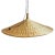 Wood Raw Rattan Umbrella Pendant Light For Sale - Image 7 of 12