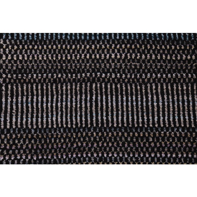 Chic Grass Black/Ivory Wool Rug - 8'4''x9'8'' For Sale In New York - Image 6 of 9