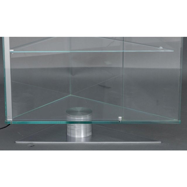 2000 - 2009 Modern Metal & Glass Illuminated Display Shelf For Sale - Image 5 of 14