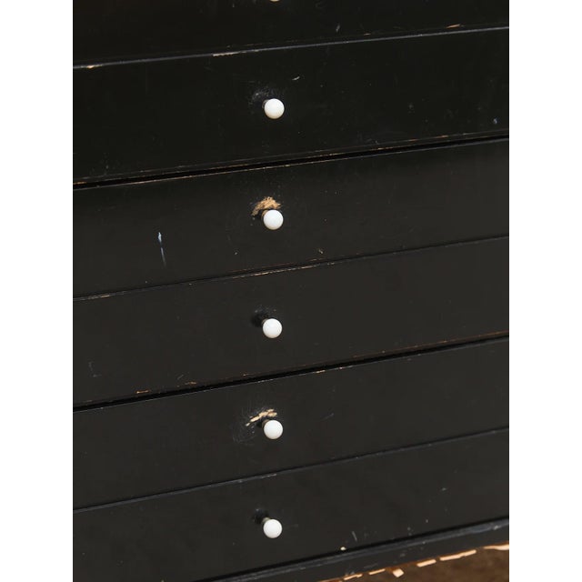 Mid 20th Century Mid 20th Century Black Lacquered Distressed Dresser by American of Martinsville For Sale - Image 5 of 11
