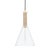A cone-shaped shade in clean, clear glass lets brilliant, bright light shine through. The elongated neck is wrapped in...
