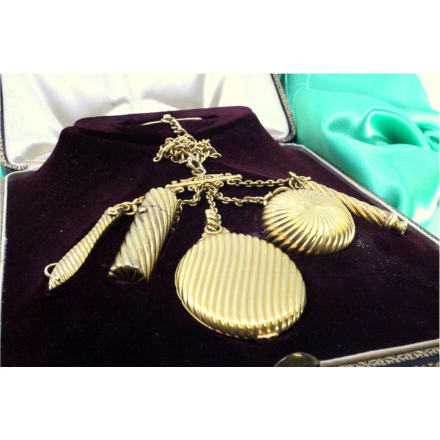 18K Gold Utensils, 1800s, in Worn conditions.