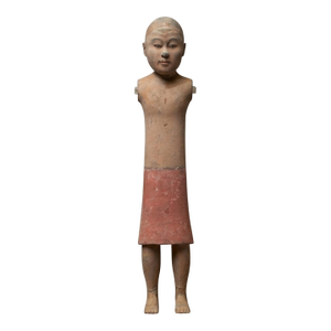 Rare Han Dynasty Style Terracotta Male Figure - Naked & Painted - 23" Height