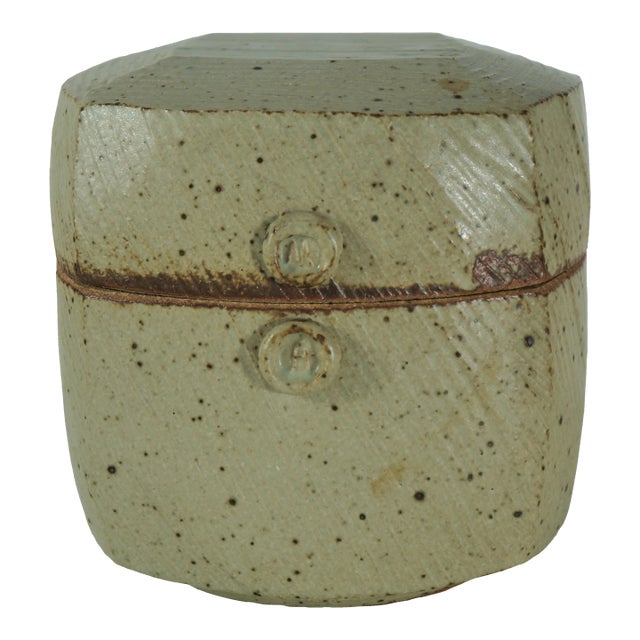 1990s Warren MacKenzie Cut Sided Lidded Box With Mark For Sale