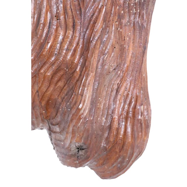 Wood Large Solid Wood Carved Face Tiki / Hippie Style Circa 1970's For Sale - Image 7 of 12