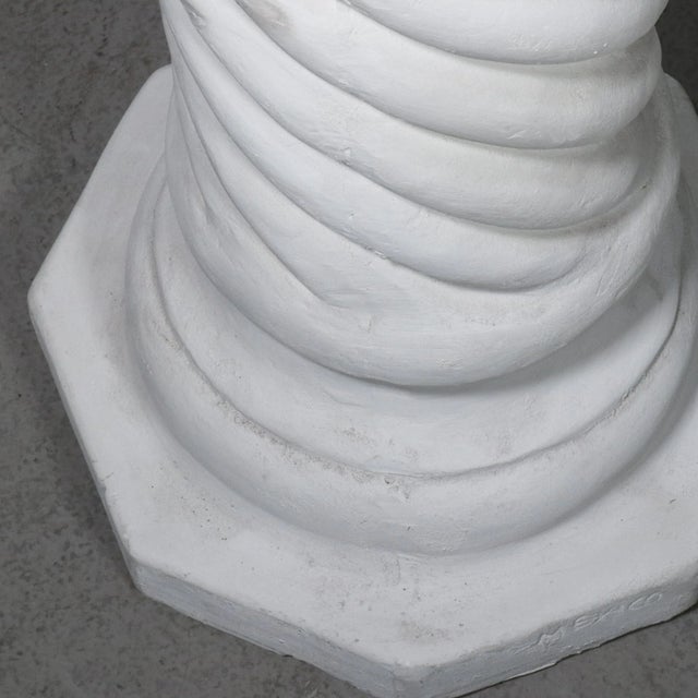 Plaster Twist Form Column Pedestal after Dorothy Draper For Sale In Tampa - Image 6 of 7