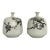 Japanese Vintage Ceramic Celadon Cherry Blossom Vases With Narrow Necks, a Pair, Signed For Sale