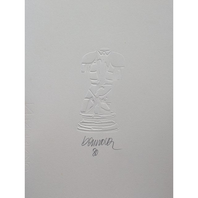 Miguel Ortiz Berocal - Torso - Hand-Signed Relief on filigraned paper, 1980. In the original wooden frame, signed and...