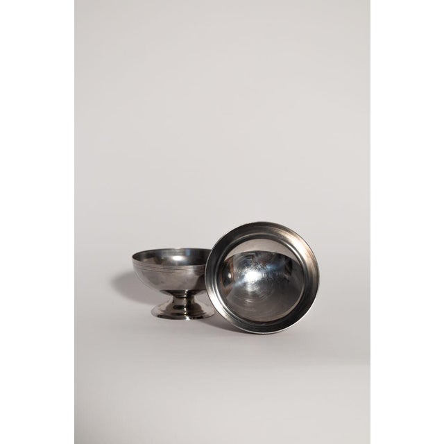 Metal Vintage French Dessert Coupes- Set of 4 For Sale - Image 7 of 8