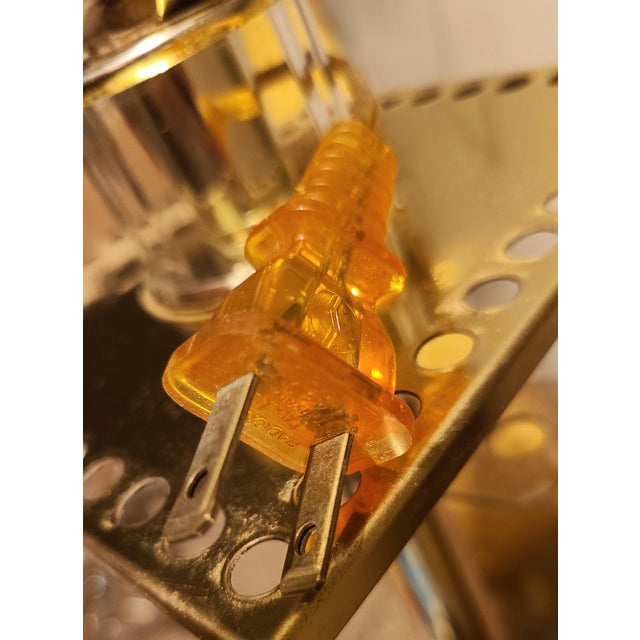 Metal Late 20th Century Pair of Gaetano Sciolari Glass Rod Waterfall Table Lamps For Sale - Image 7 of 8