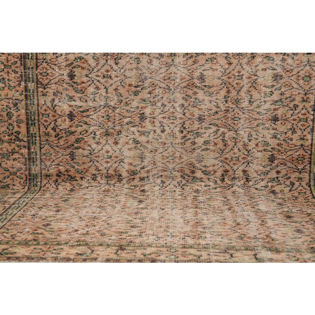 Beige 1970s Vintage Turkish Handmade Wool Cotton Beige Area Rug For Sale - Image 8 of 12