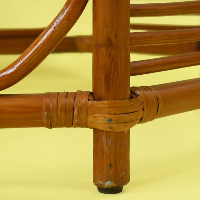 Rattan Geometrical Dining Table For Sale - Image 4 of 4