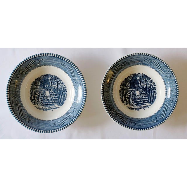 These vintage transferware small dessert bowls are perfect for serving all types of food or displaying. The Currier & Ives...
