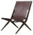 Brown Leather Saxe Chair by Lassen For Sale