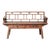 Vintage Rustic Asian Influence Teak Bench W Two Drawers For Sale