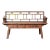 Vintage Rustic Chinoiserie Teak Bench W Two Drawers For Sale
