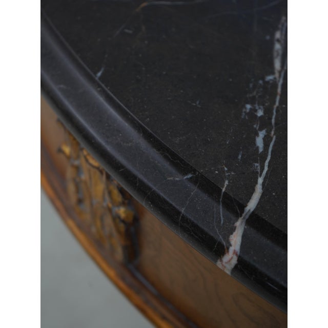 Century Round Marble Top French Empire Center Table For Sale - Image 13 of 18