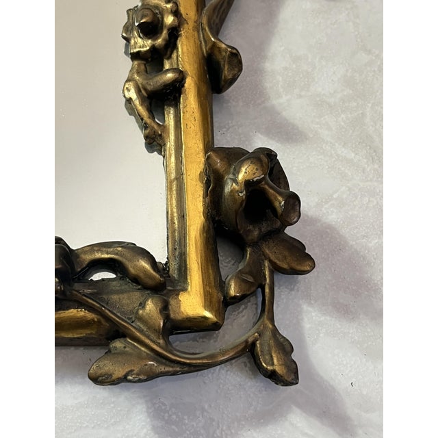 French Carved Gilt Wood Wall Mirror, 1930s For Sale - Image 4 of 12