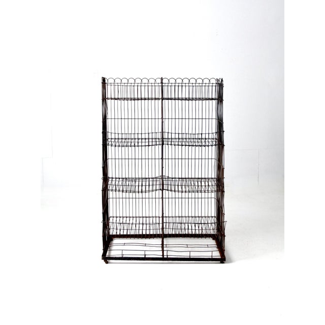 Vintage Black Wire Shelf Rack Chairish