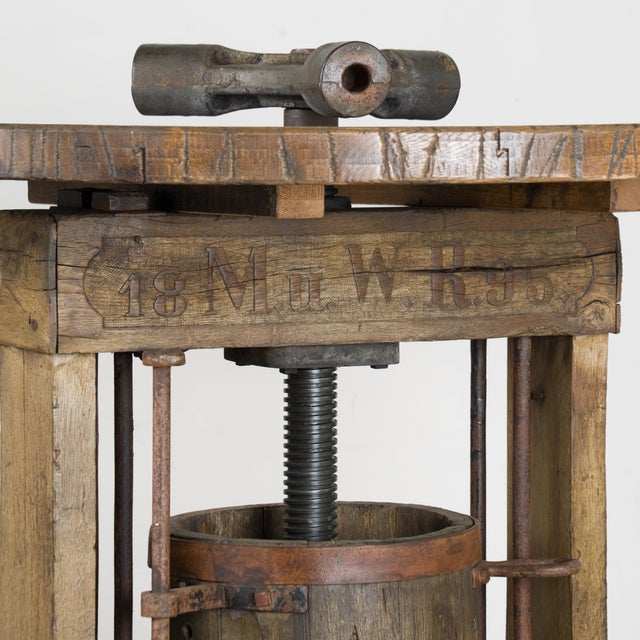 Brown ​​​​​​​Standing Bar Wine Tasting Table From Old Wine Press, Hungary Circa 1900 For Sale - Image 8 of 18