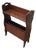 Arts and Crafts Open Front Oak Bookcase with Magazine Rack, 1920 For Sale