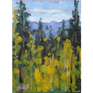 Tahoe Aspen Modern Impressionist Style Original Oil Painting For Sale