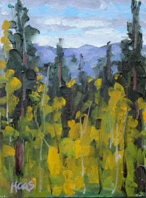 Tahoe Aspen Modern Impressionist Style Original Oil Painting