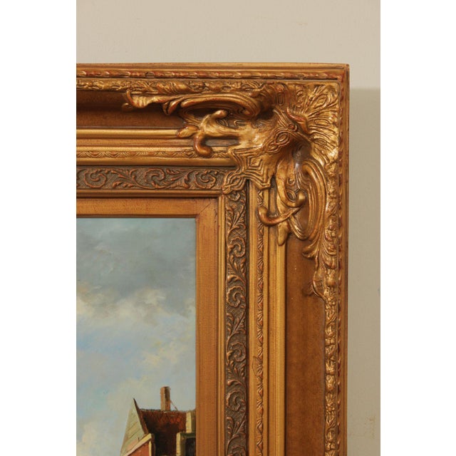 2000 - 2009 Italian Village Scene Oil Painting, Signed For Sale - Image 5 of 12