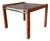 Vintage Post Modern Oak + Smoked Glass Side Table For Sale