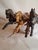 Large Vintage 21" Cast Iron 3-Horse Fire Pumper Wagon Toy - Utexiqual / Kenton Style For Sale - Image 4 of 18