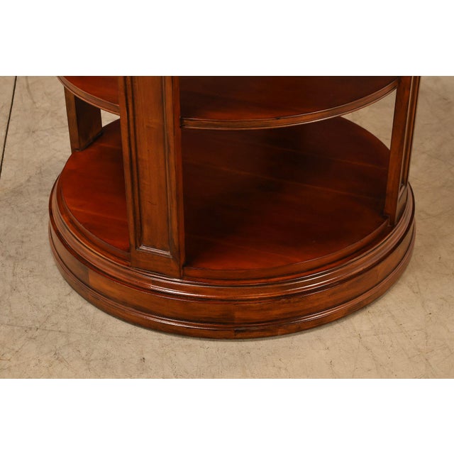 Wood Ethan Allen Townhouse Collection Round Library Side Table For Sale - Image 7 of 18